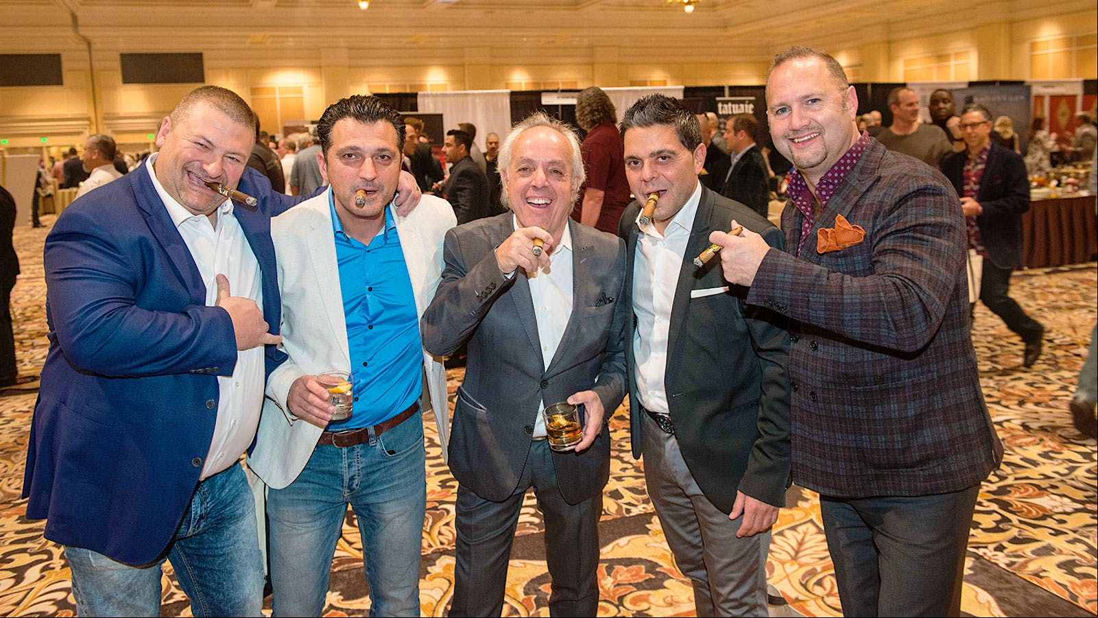 Carlos Salsa, Paulo Dias, Francois Castellon, Lucca Amicone and Ray Bourgeois looking sharp with their cigars.
