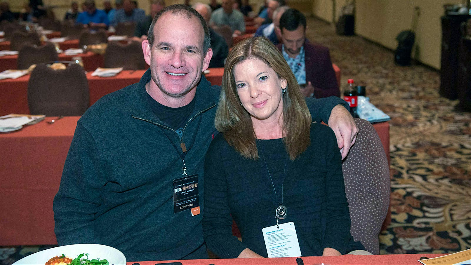 Andy and Michelle Smith enjoying the Sunday morning meal.